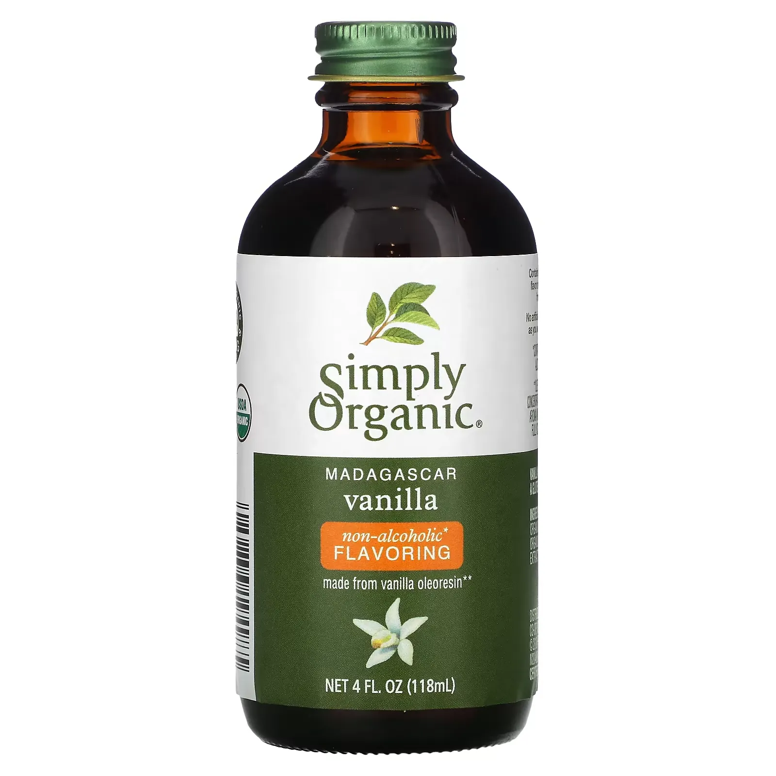 Madagascar Vanilla, Non-Alcoholic Flavoring, 4 fl oz (118 ml)