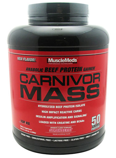 Carnivor Mass By MuscleMeds, Strawberry 5.6lb