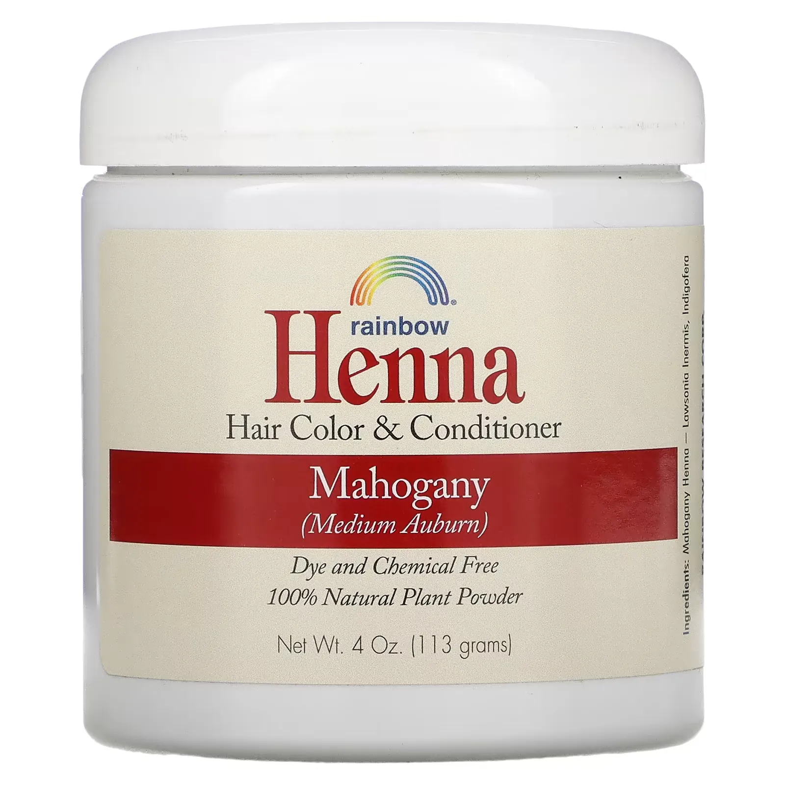 Henna, Hair Color & Conditioner, Mahogany (Medium Auburn), 4 oz (113 g)