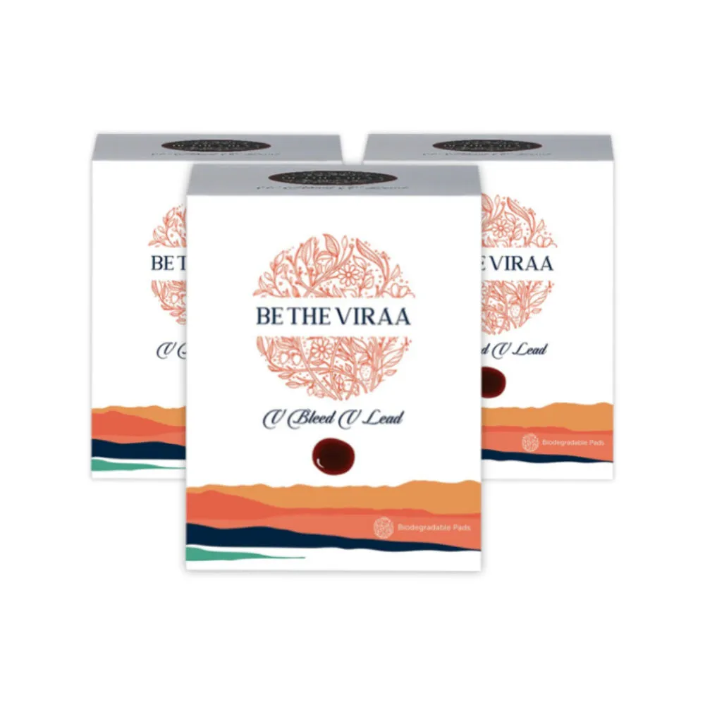 Be The Viraa Organic Cotton Rash Free Biodegradable Sanitary Pads - 36 L (Without Disposable Bags)