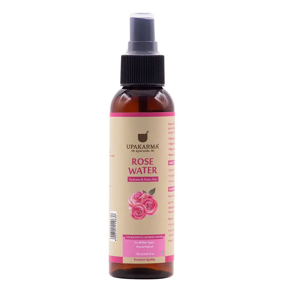 Upakarma Ayurveda Premium Rose Water Pure & Natural,  120 ml  for All Skin Types