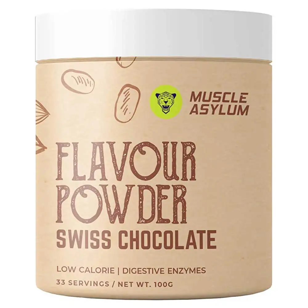 Muscle Asylum Flavour Powder For Raw Whey Protein with Digestive Enzymes,  0.22 lb  Swiss Chocolate