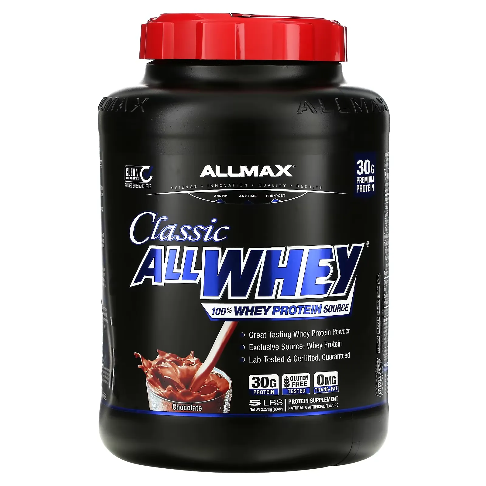 Classic AllWhey, 100% Whey Protein, Chocolate, 5 lbs (2.27 kg)