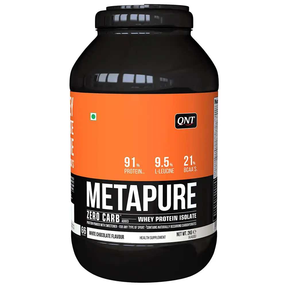 QNT Metapure Zero Carb Whey Protein Isolate,  4.4 lb  White Chocolate