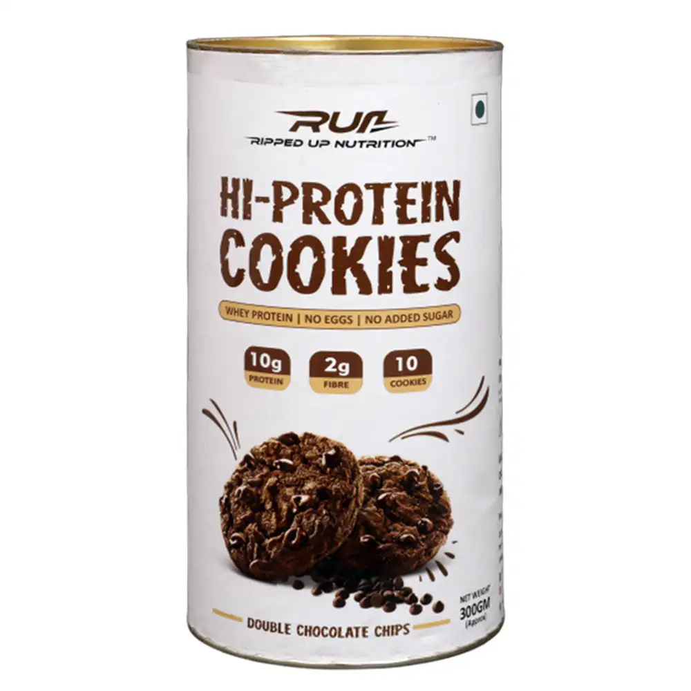 Ripped Up Nutrition Hi Protein Cookies,  0.300 kg  Double Chocolate Chips