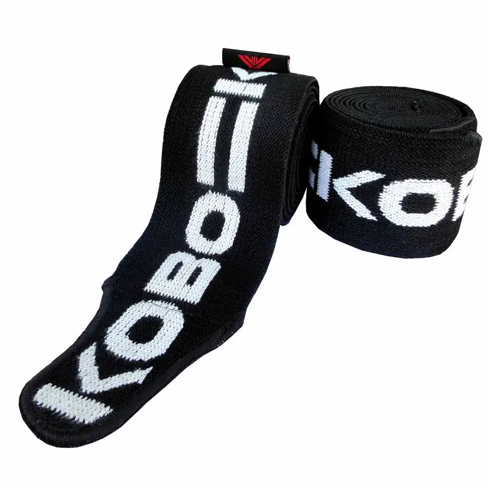 KOBO Knee Wraps Bandages (WTA-10),  Black  Free Size