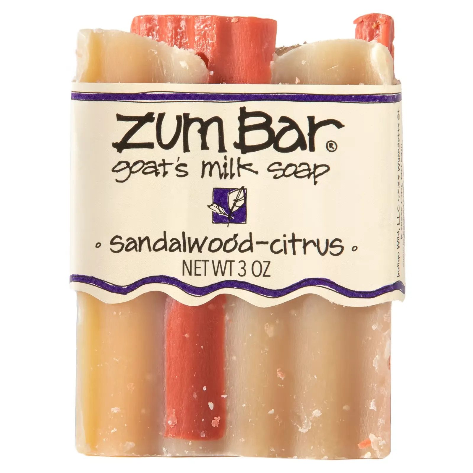 Zum Bar, Goat's Milk Soap, Sandalwood-Citrus, 3 oz Bar