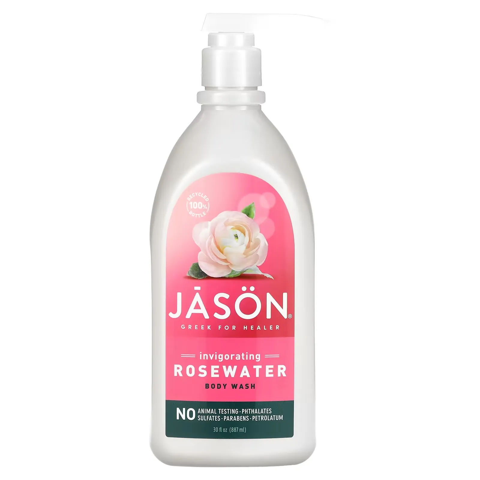 Body Wash, Invigorating Rosewater, 30 fl oz (887 ml)