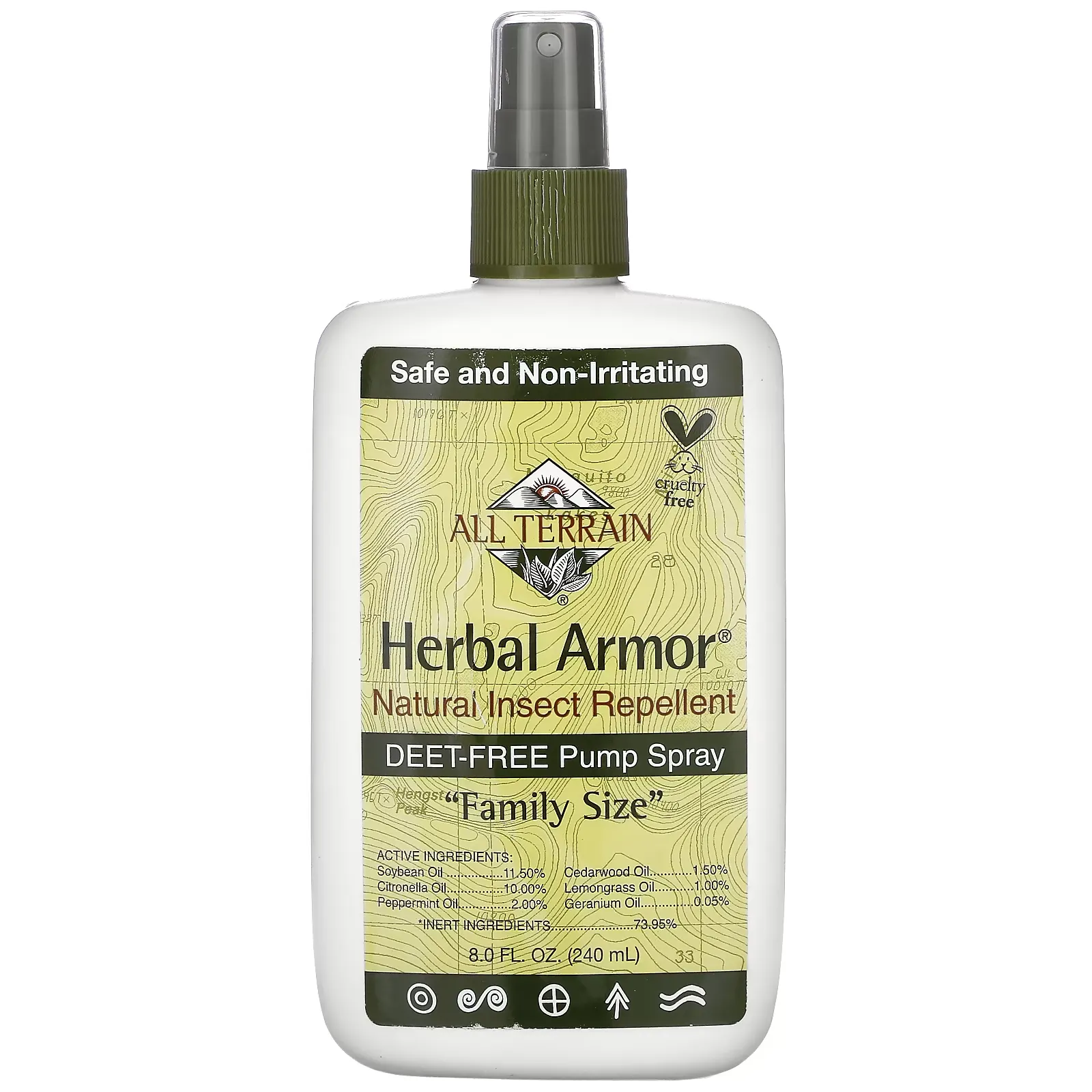 Herbal Armor, Natural Insect Repellent, Deet-Free Pump Spray, 8.0 fl oz (240 ml)