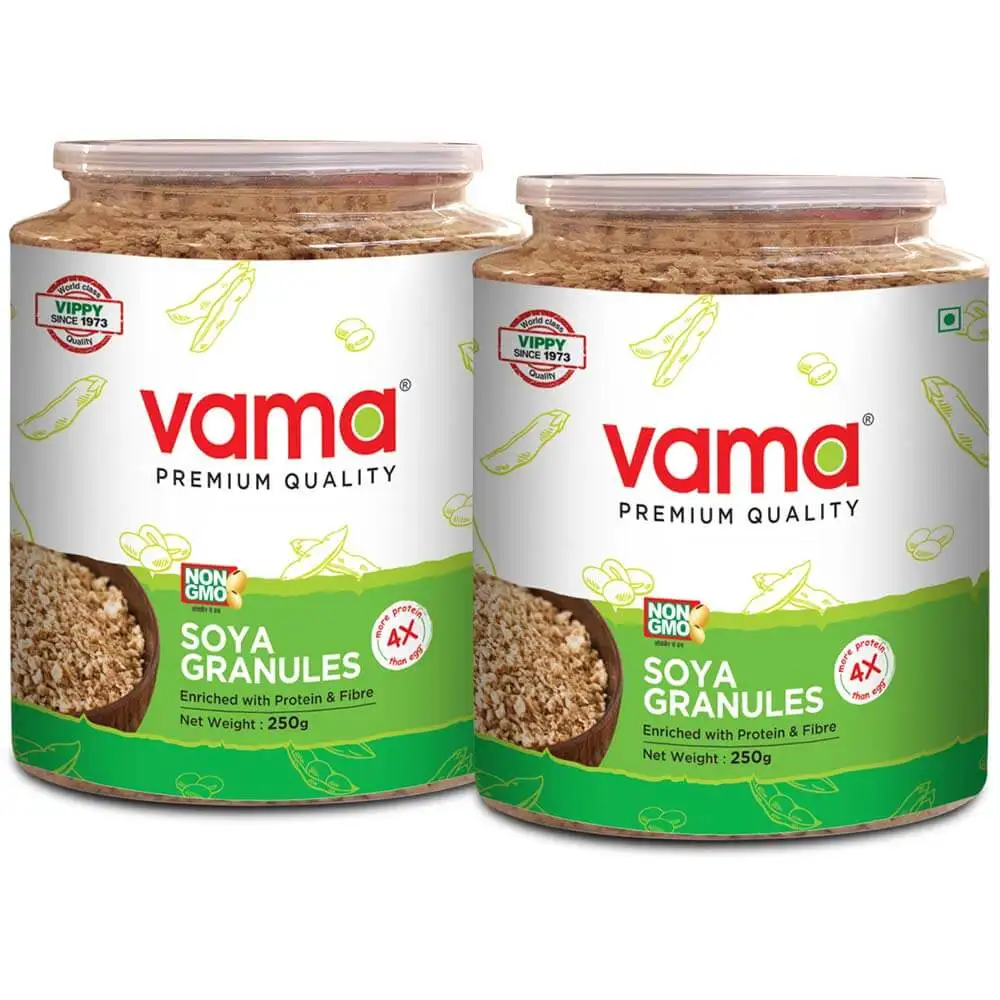 Vama Soya Granules,  Enriched with Protein & Fibre Pack of 2  250 g