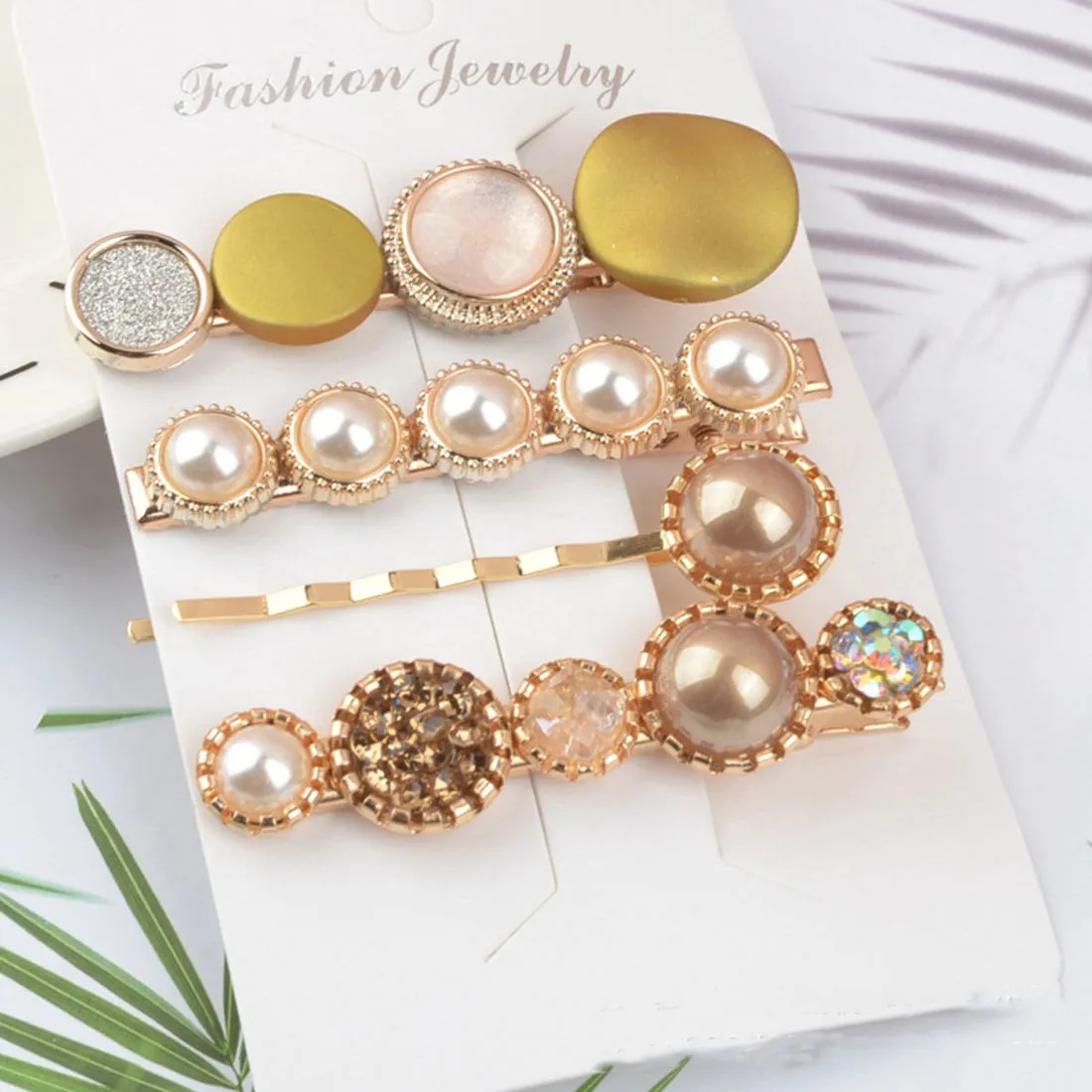 Jewels Galaxy Trendy Pearl Hair Clips Jewellery