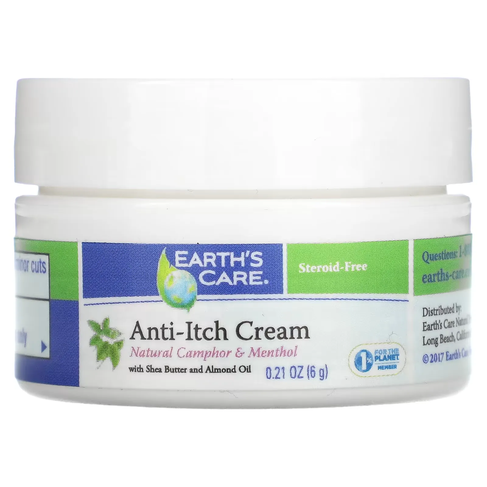 Anti-Itch Cream, with Shea Butter and Almond Oil, 0.21 oz (6 g)