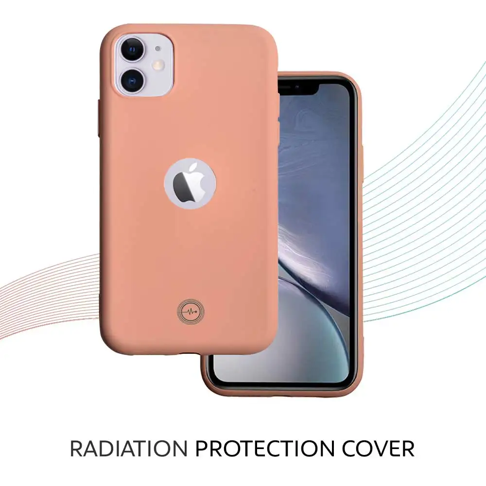 Envirocover Silicon Back Cover for Apple iPhone XI,  with Radiation Protection Technology (Pink)