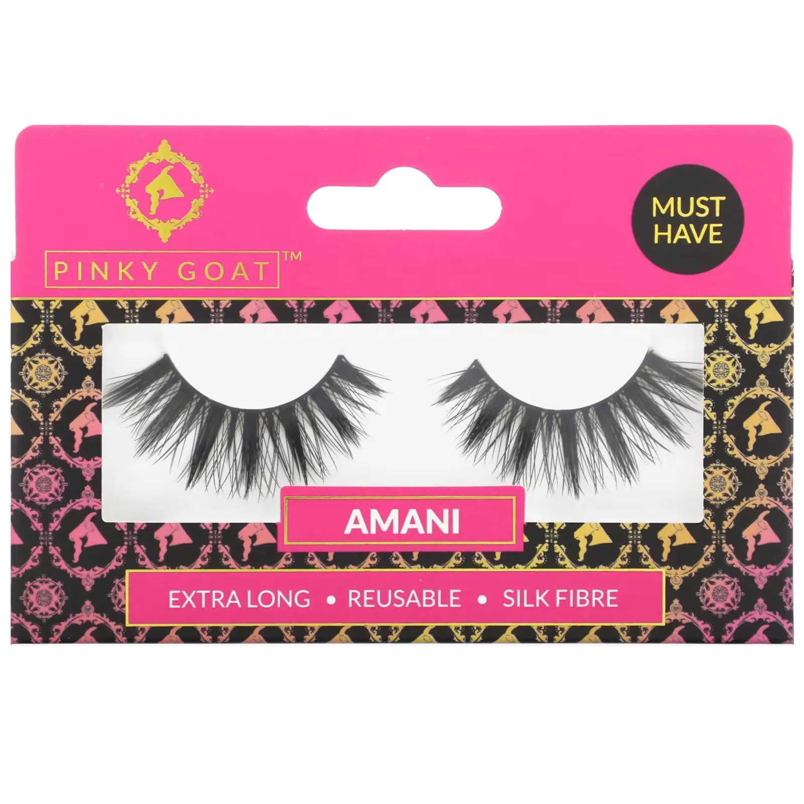 Amani, Extra Long False Eyelashes, 1 Pair