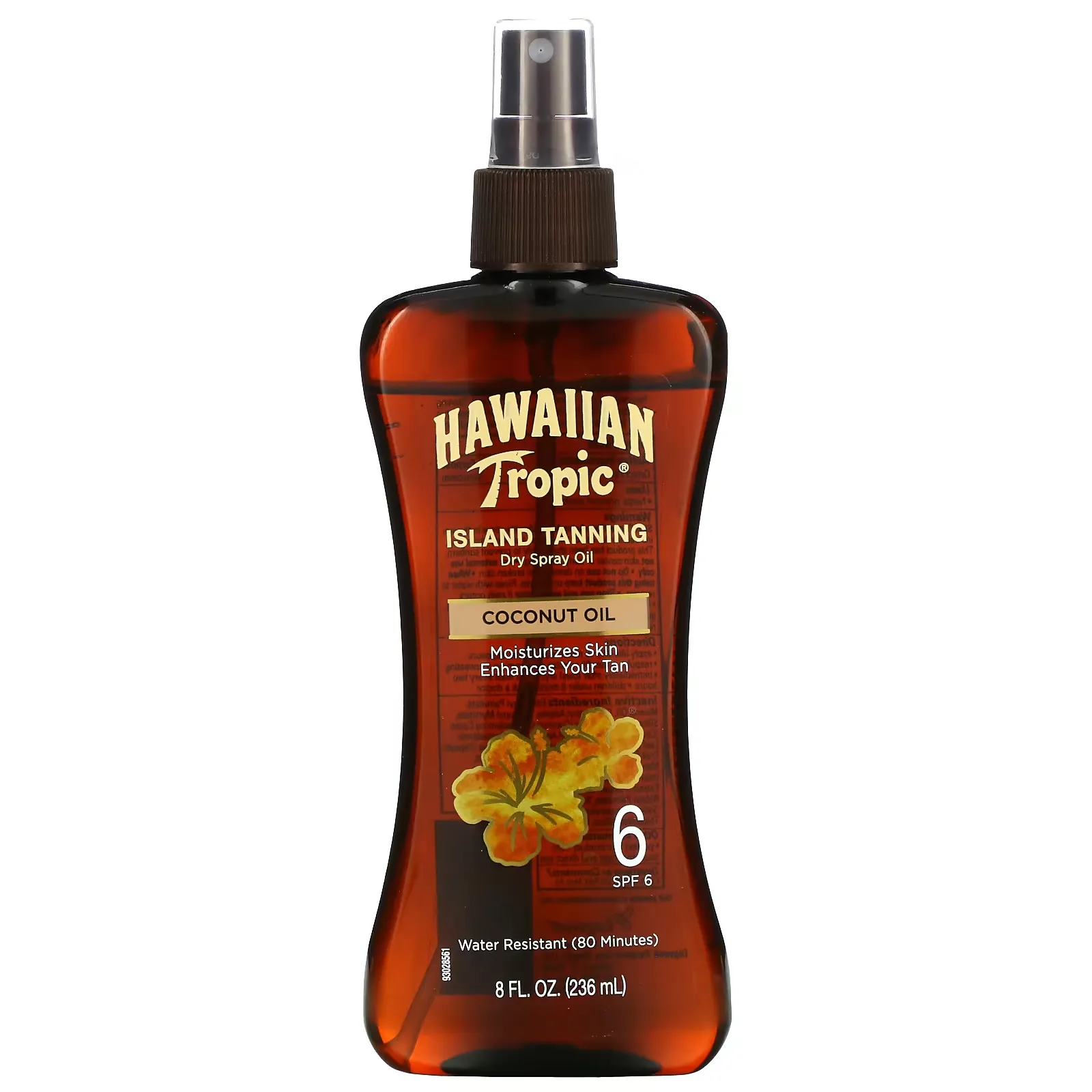 Island Tanning Dry Spray Oil, Coconut Oil, SPF 6, 8 fl oz (236 ml)