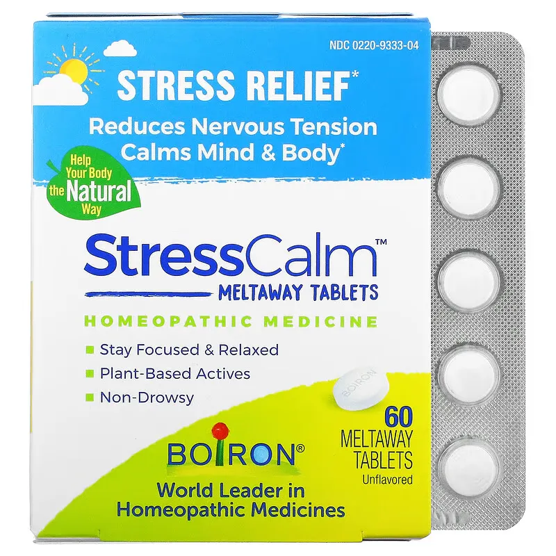 Stress Calm Meltaway Tablets, Stress Relief, Unflavored, 60 Meltaway Tablets