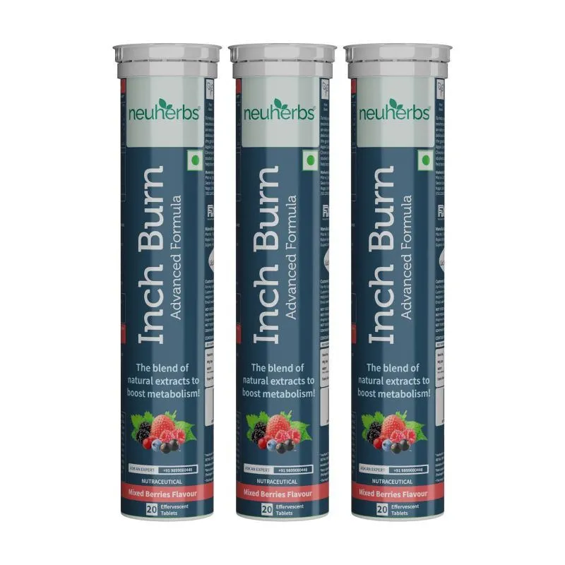 Neuherbs Inch Burn Advanced Formula Effervescent Tablets (Pack Of 3)