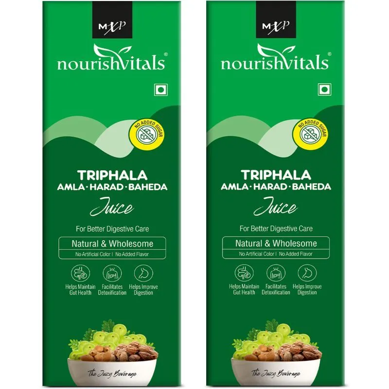 NourishVitals Triphala - Amla, Harad, Baheda Juice, For Better Digestive Care