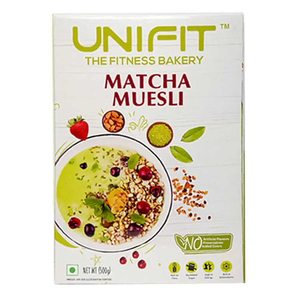 UNIFIT Matcha Muesli,  500 g  Unflavoured