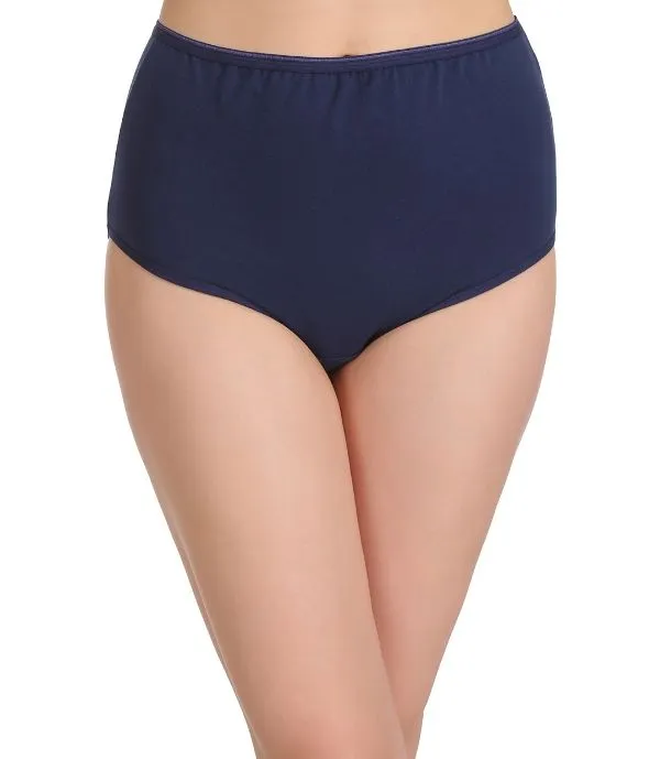 Clovia Cotton High Waist Maternity Hipster Panty - Blue