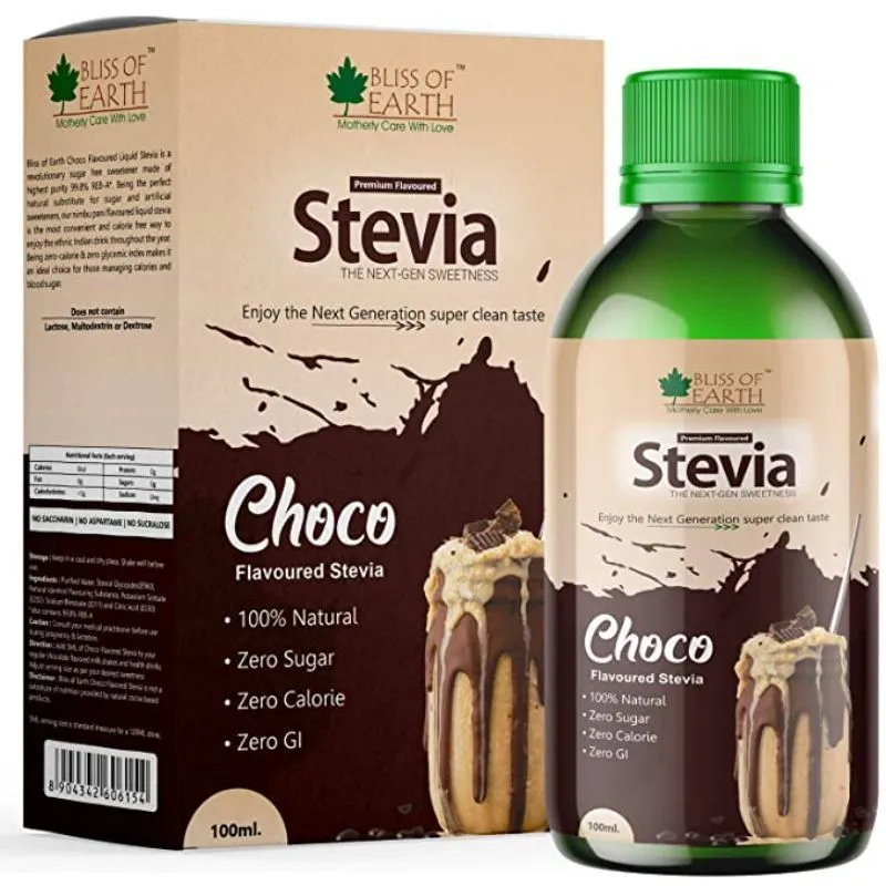 Bliss Of Earth Stevia Liquid - Chocolate Flavour