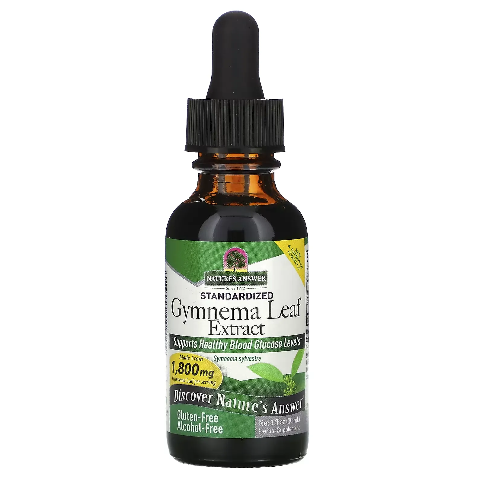 Standardized Gymnema Leaf Extract, Alcohol-Free, 1,800 mg, 1 fl oz (30 ml)