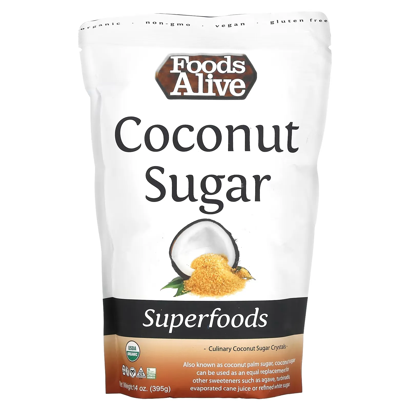 Superfoods, Coconut Sugar, 14 oz (395 g)