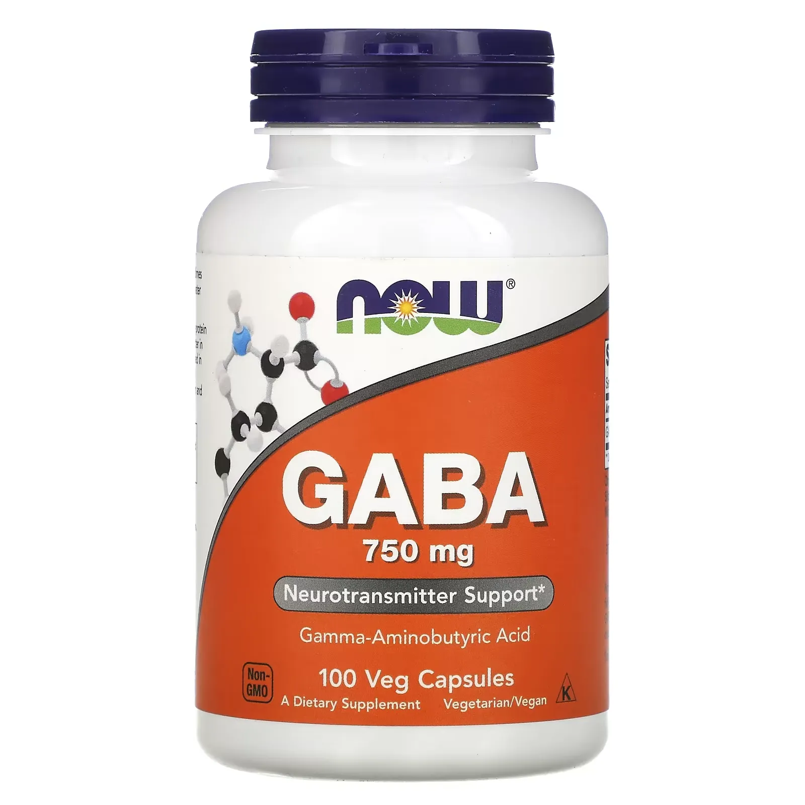 GABA, 750 mg, 100 Veg Capsules