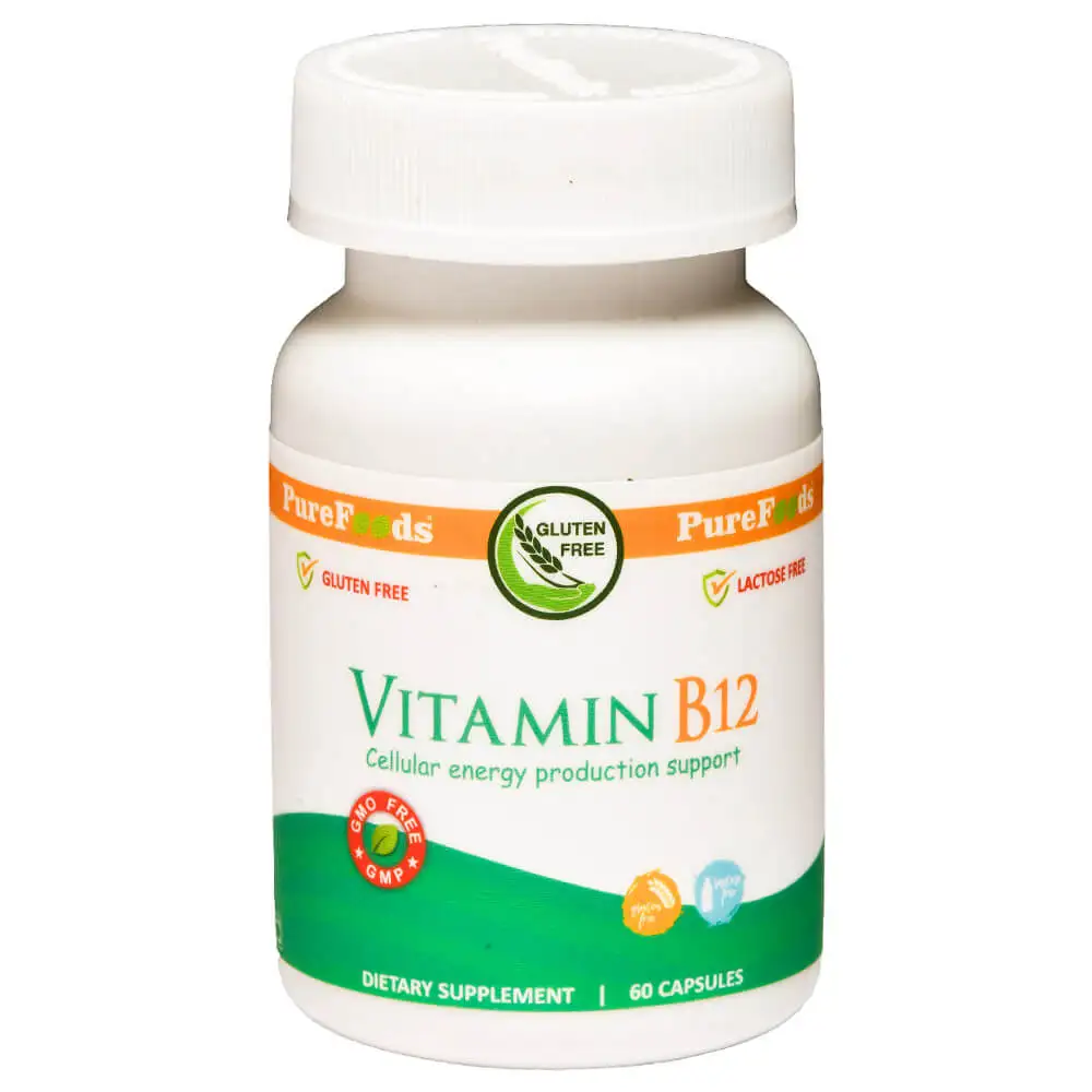 PureFoods Vitamin B12,  60 capsules  Unflavoured