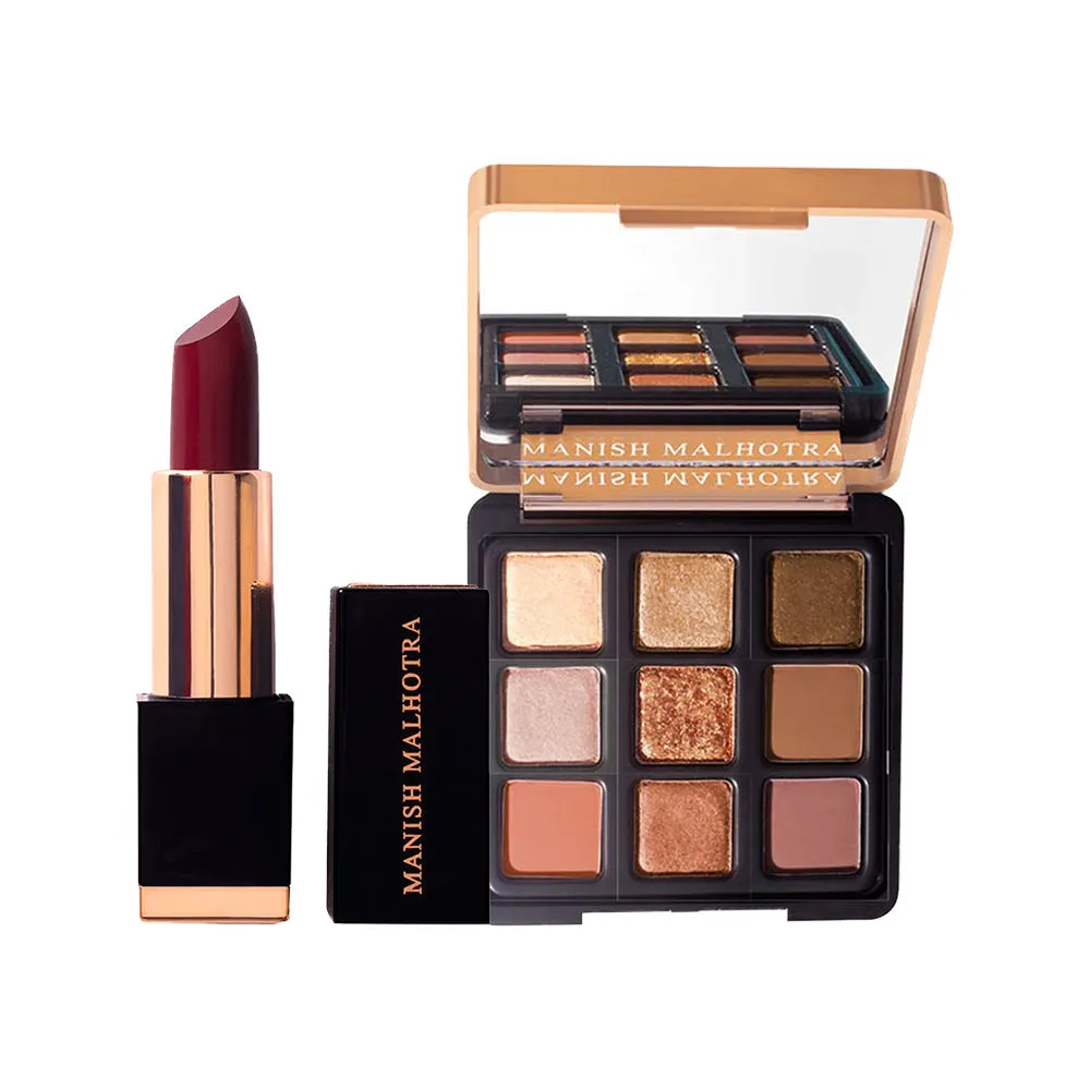 MyGlamm Manish Malhotra Hi-Shine Lipstick & Eyeshadow Combo