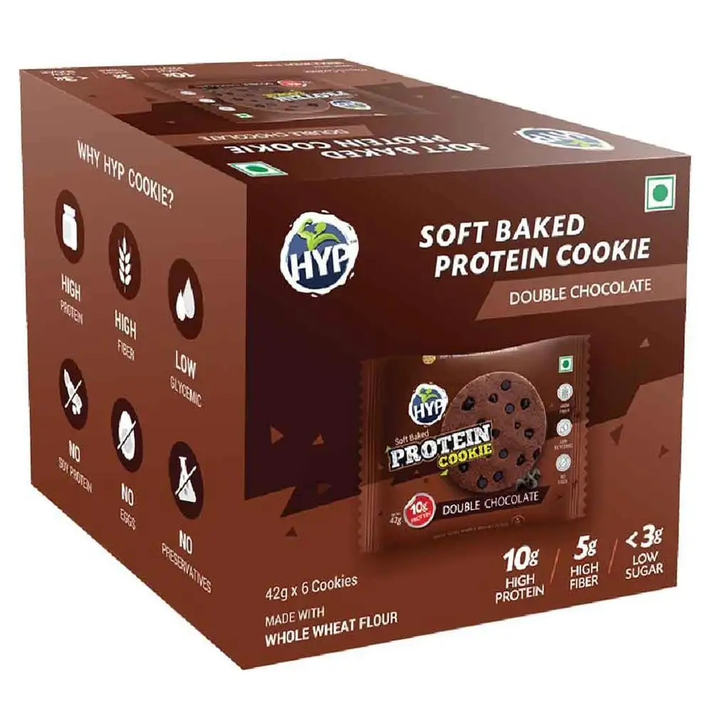 Hyp Protein Cookies,  6 Piece(s)/Pack  Double Chocolate