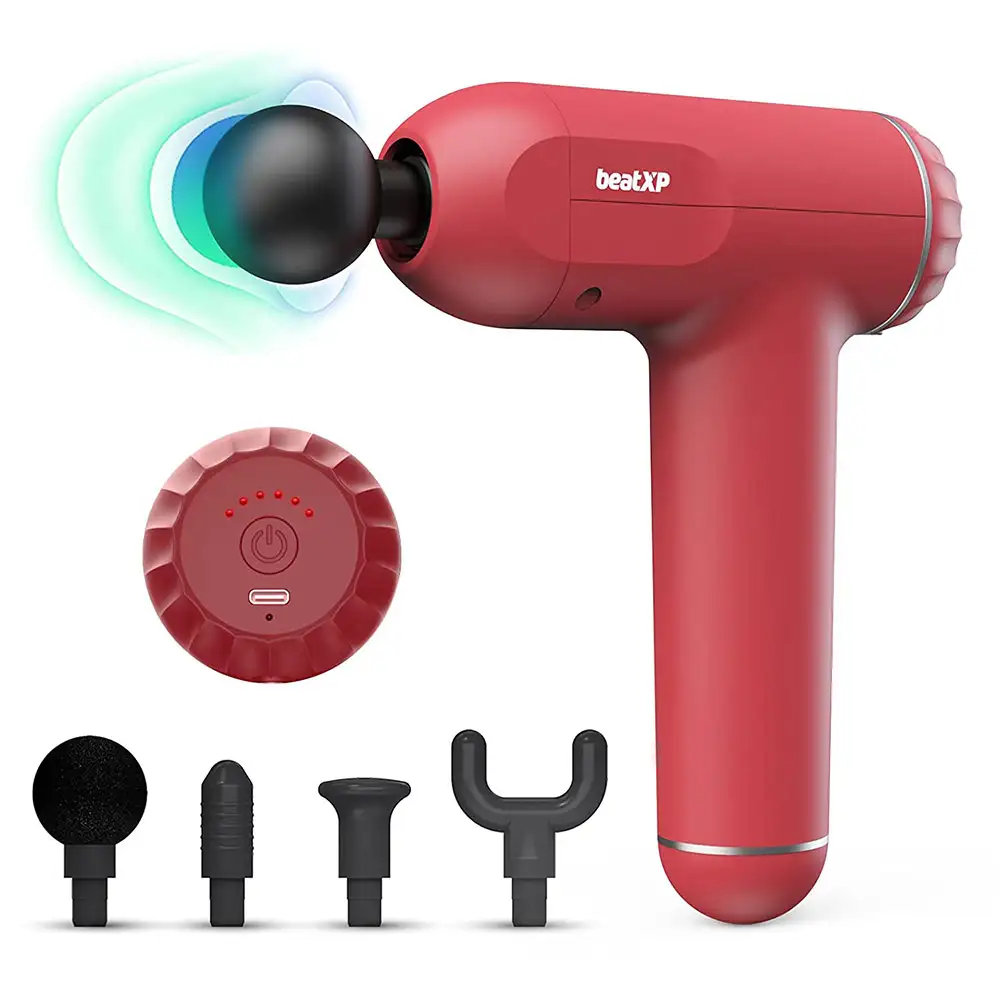 beatXP Bolt Deep Tissue Massage Gun,  Crimson Red