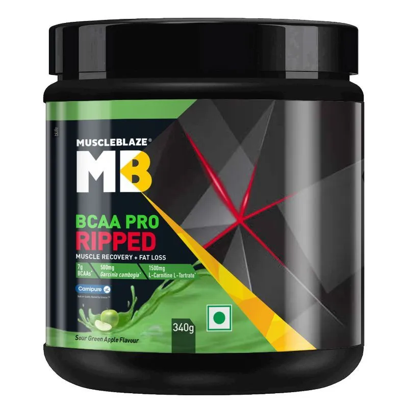 MuscleBlaze BCAA Pro Ripped 7g (Sour Green Apple)