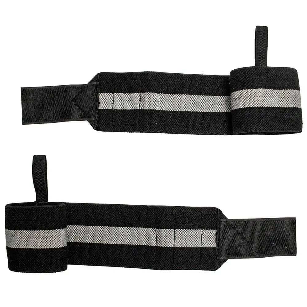 Fitup Life Gym Wrist Support with Non Slip Grip,  Black and Grey  Free Size