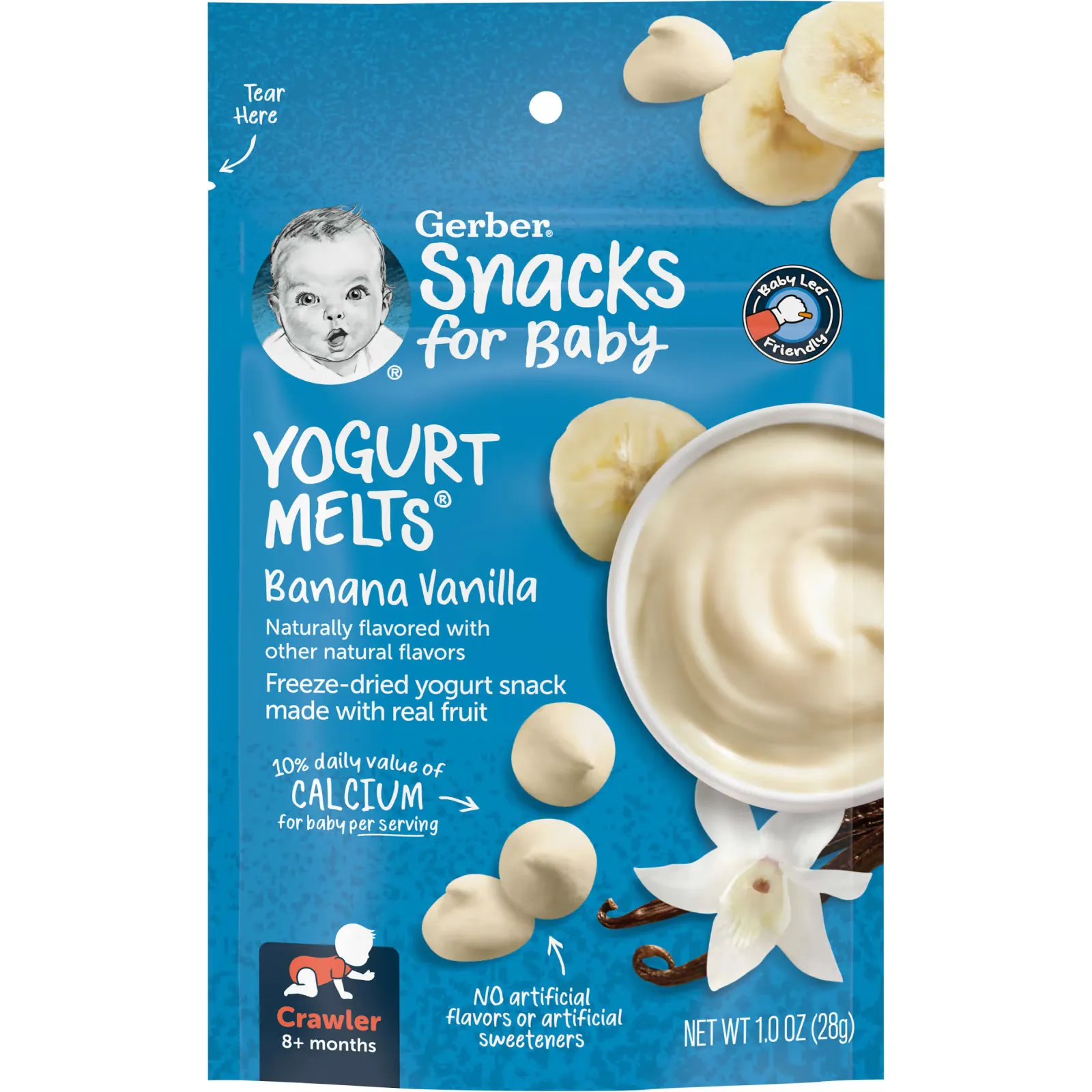 Snacks for Baby, Yogurt Melts,  8+ Months, Banana Vanilla, 1 oz (28 g)