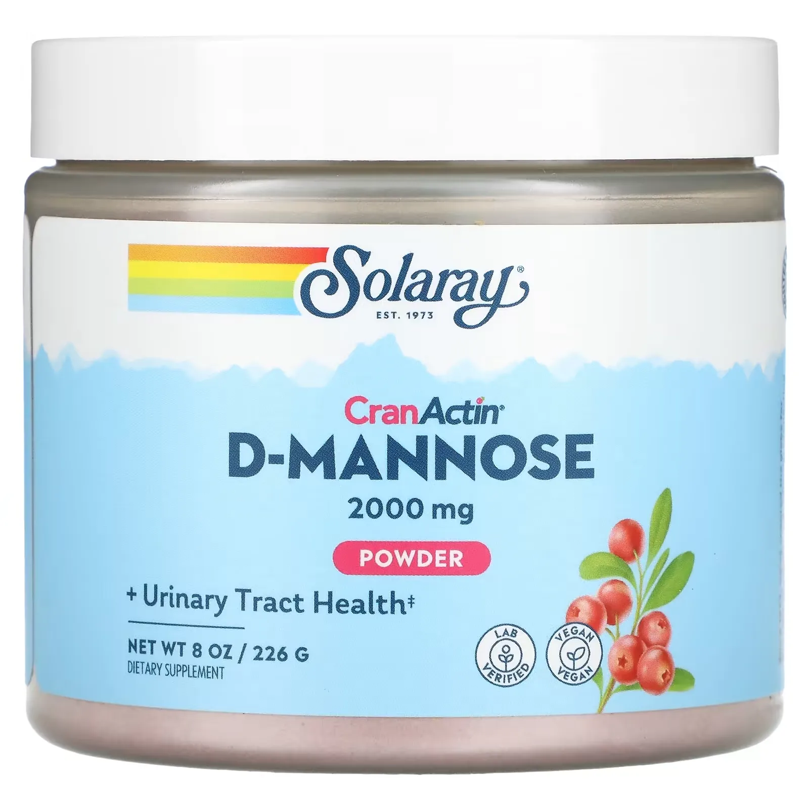 D-Mannose with CranActin Powder, 2,000 mg, 8 oz (226 g)