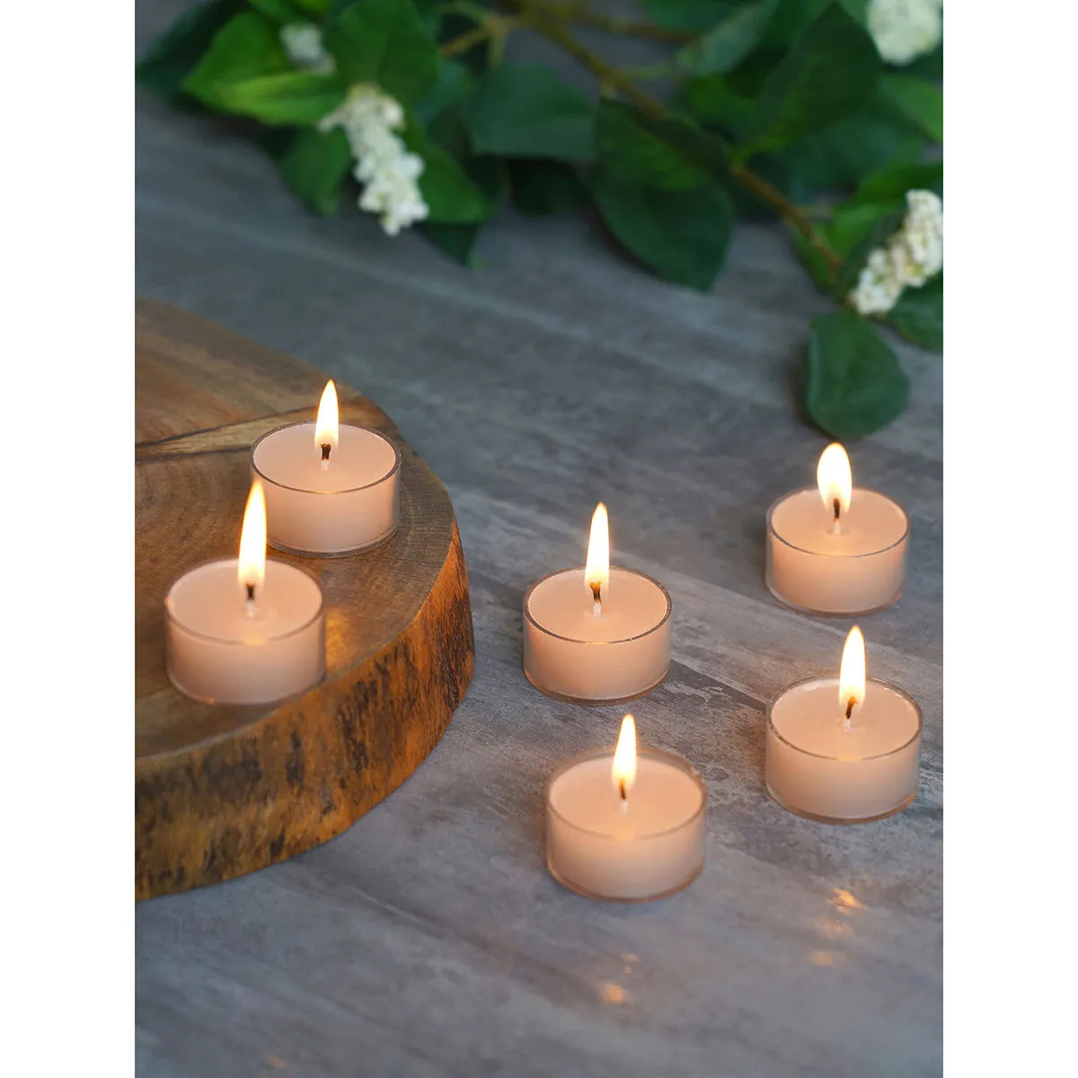 Pure Home + Living Grey Divine Acrylic Tealights (Set of 24)