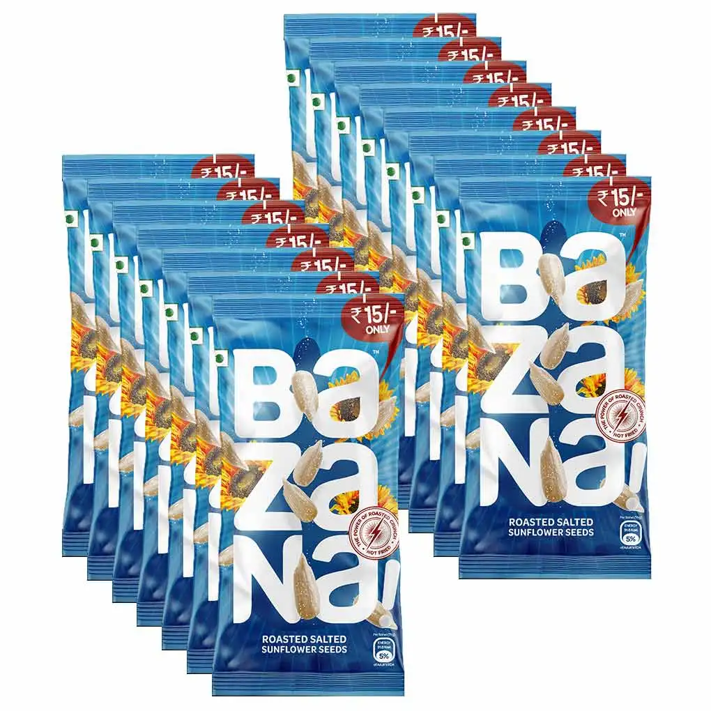 Bazana Roasted Salted Snack,  Sunflower Seeds  15 Piece(s)/Pack