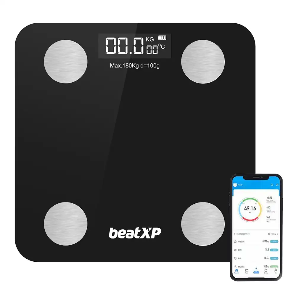 beatXP Smart Weighing Scale with BMI,  Black