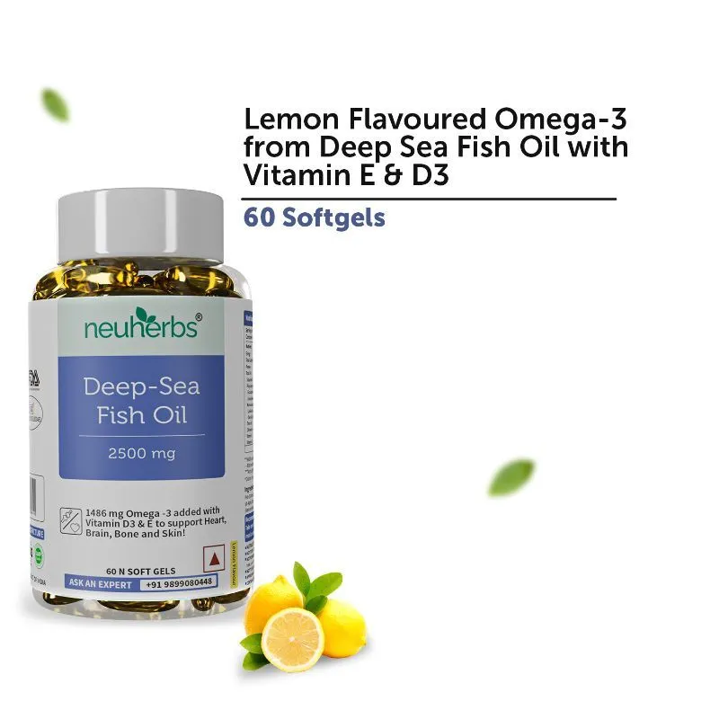 Neuherbs Deep Sea Omega 3 Fish Oil 2500mg Capsules