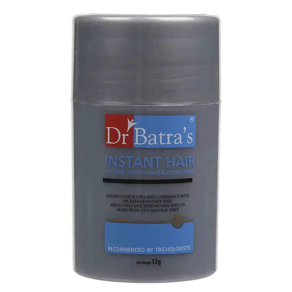 Dr Batra's Instant Hair Natural keratin Hair Building Fibre,  12 g  Black