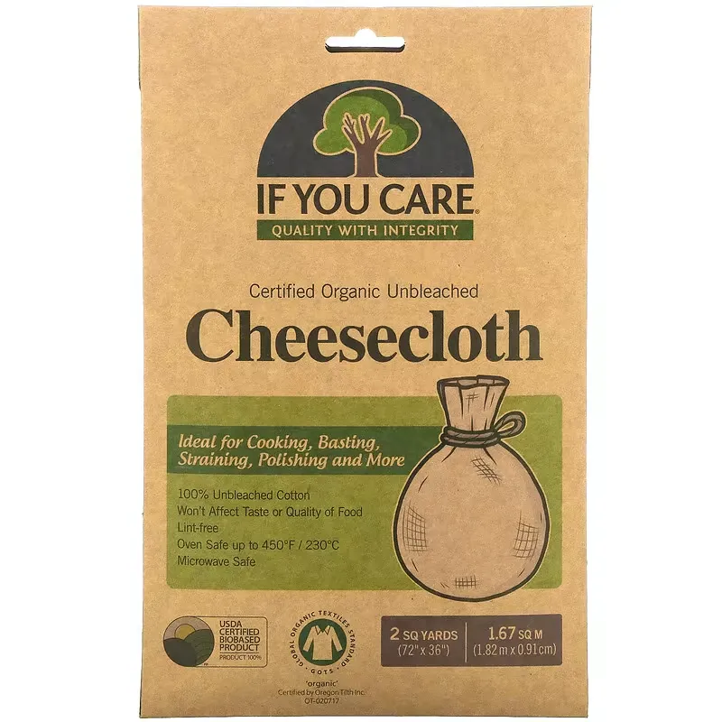 Organic Cheesecloth, Unbleached, 2 sq yards, (72"x36")