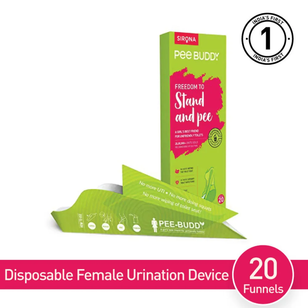 PeeBuddy - Disposable- Ladies Freedom To Stand & Pee - 20 Funnels