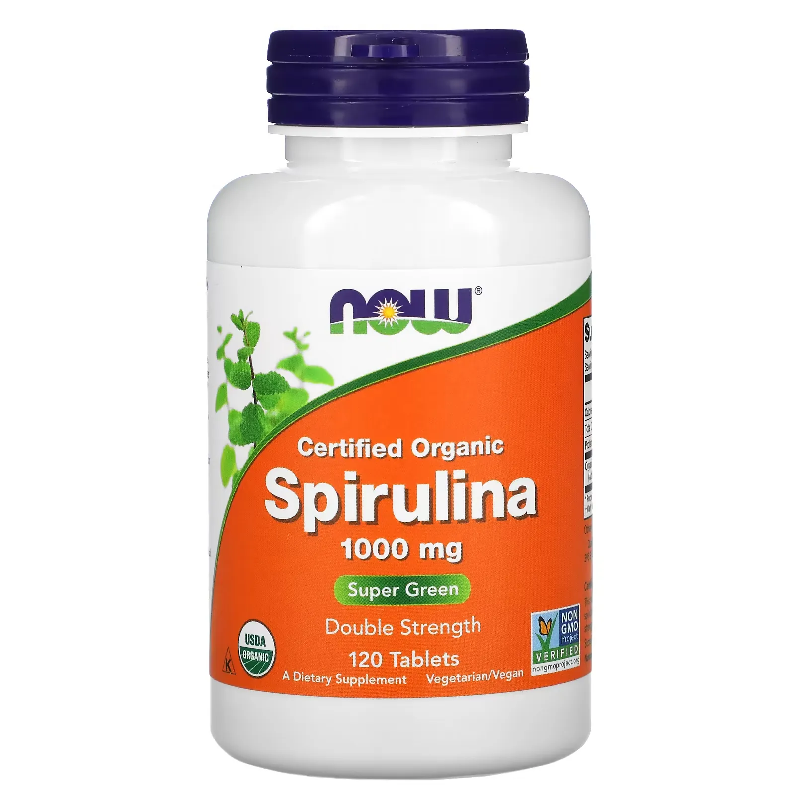 Certified Organic, Spirulina, 1,000 mg, 120 Tablets