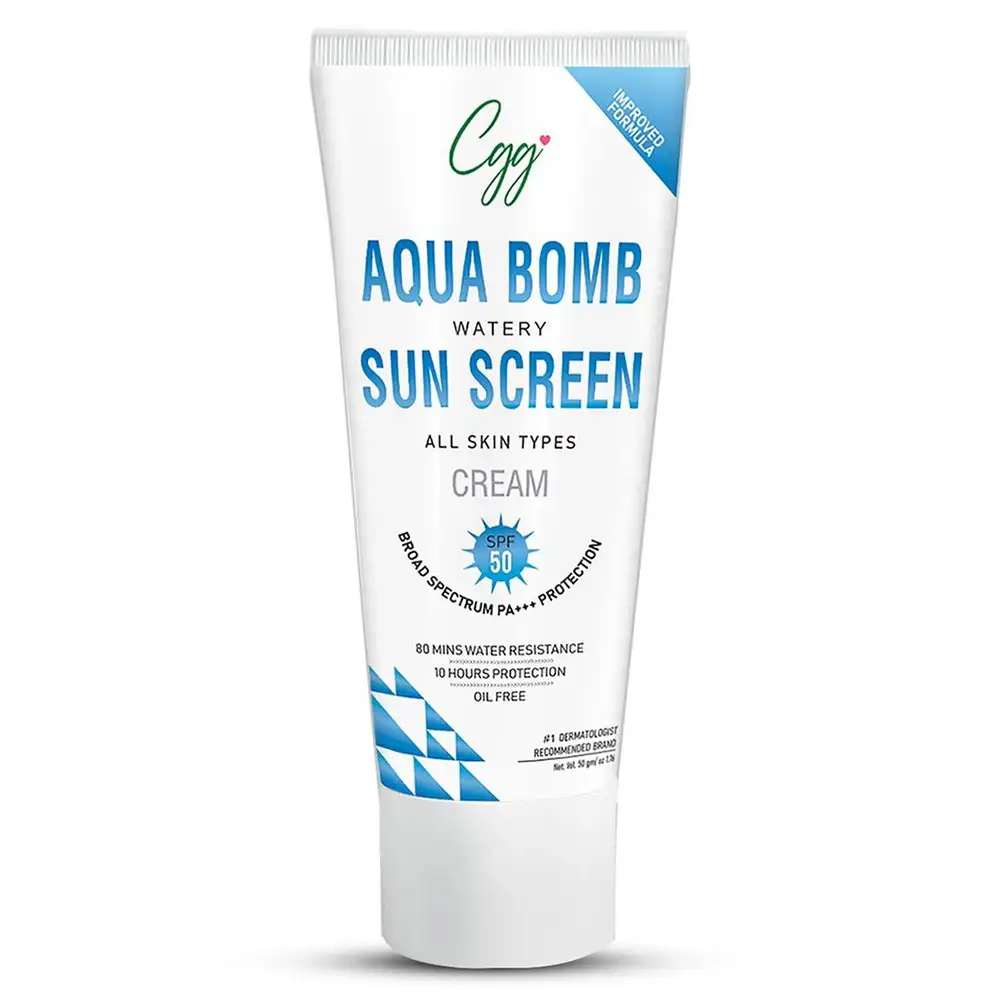 CGG Cosmetics Aqua Bomb Watery Sunscreen Cream,  50 g  for All Skin Types