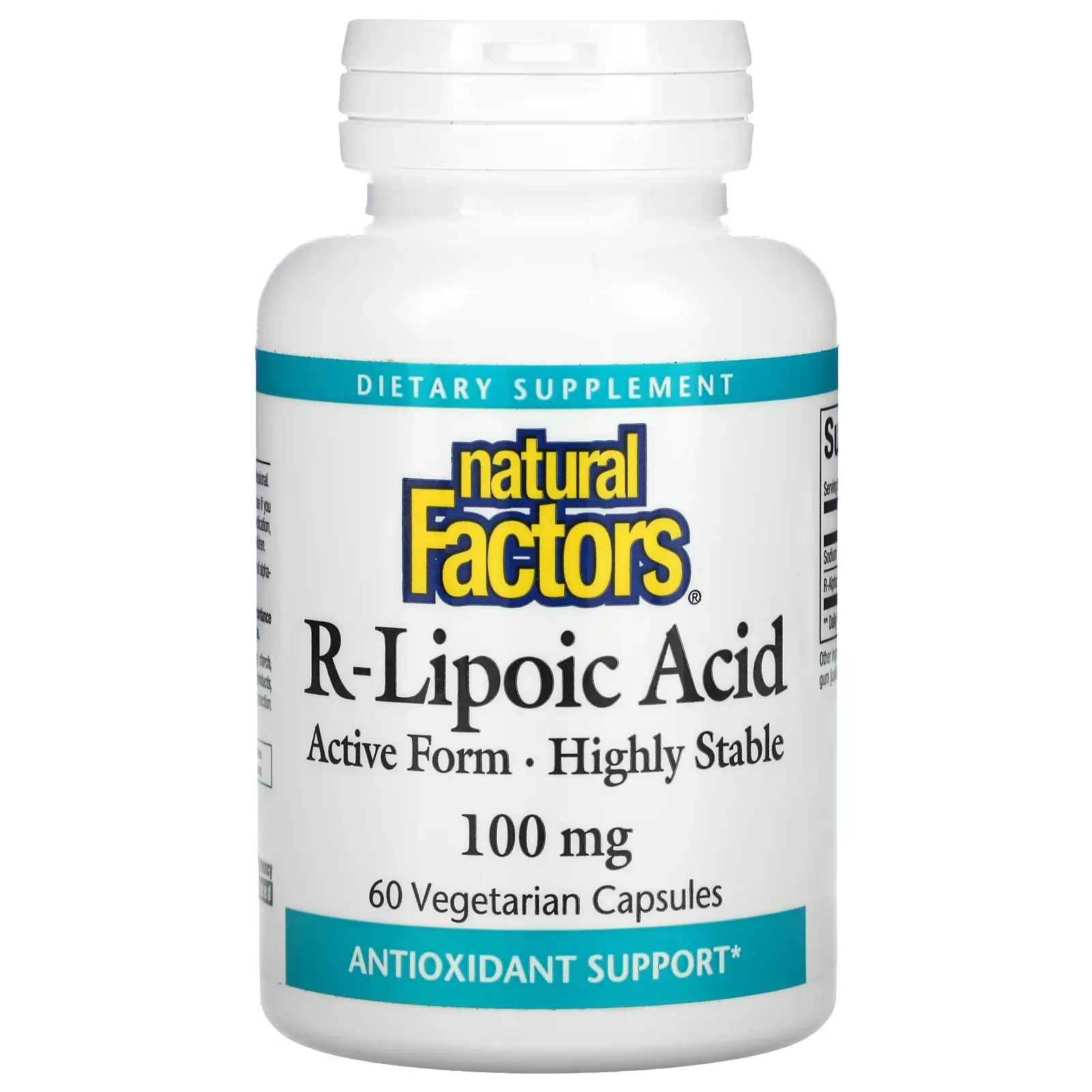 R-Lipoic Acid, 100 mg, 60 Vegetarian Capsules