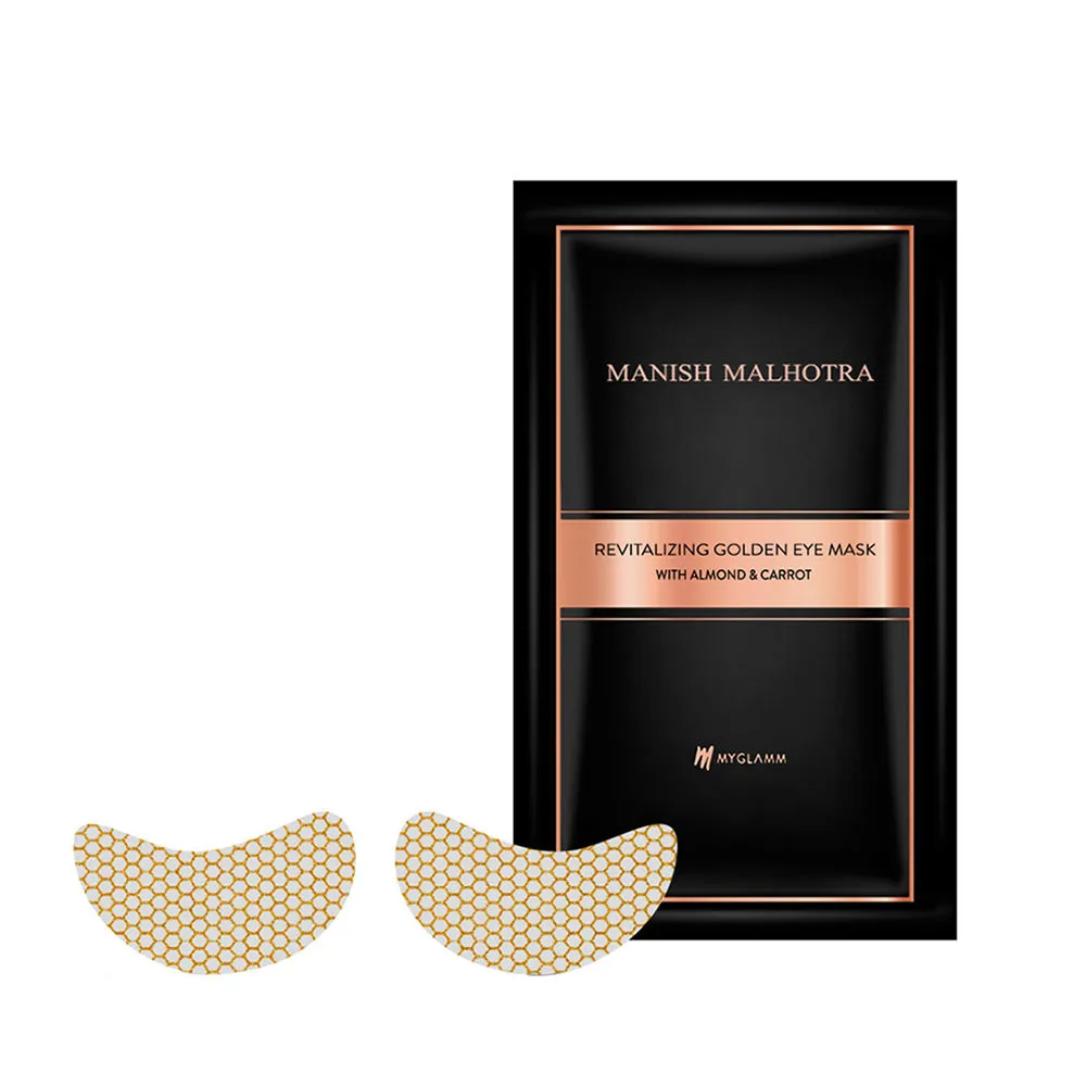 Manish Malhotra Beauty By MyGlamm Revitalizing Golden Eye Mask With Almond & Carrot