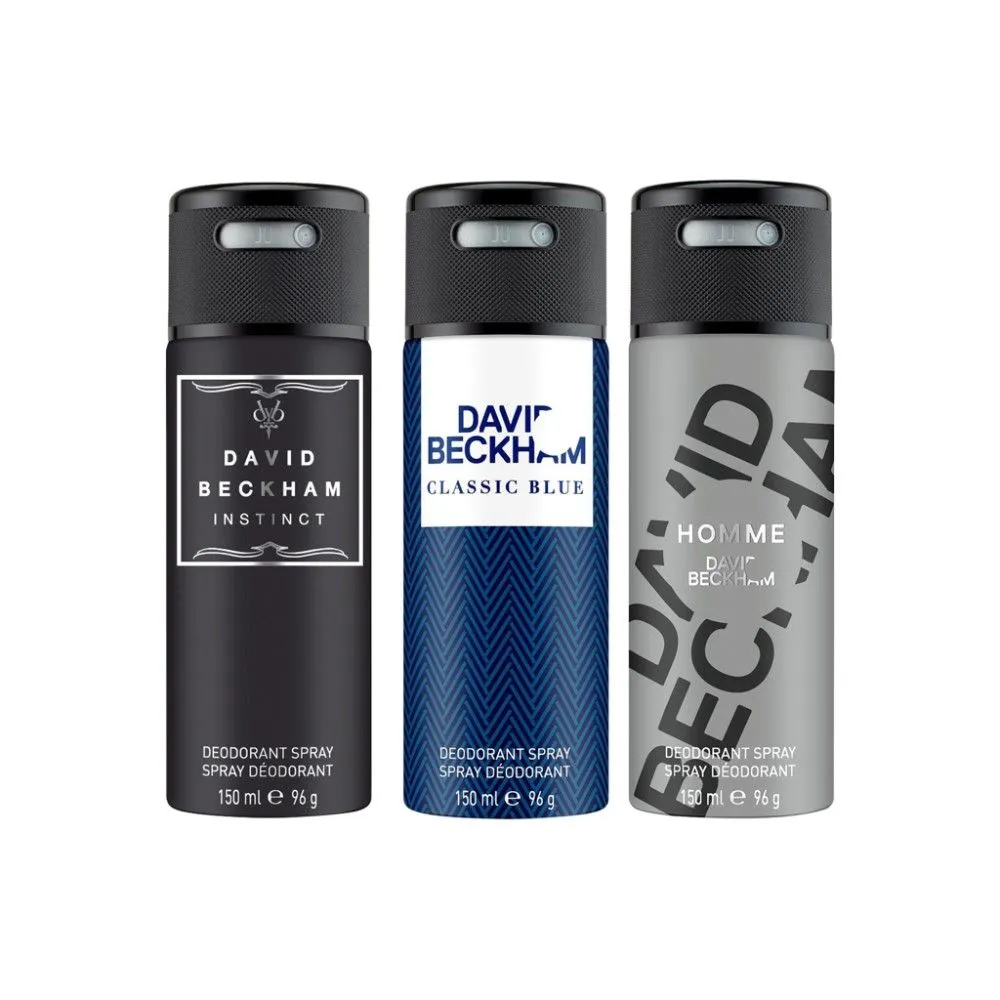 David Beckham Instinct + Classic Blue + Homme Deo Combo Set