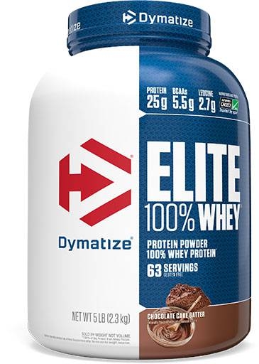 Dymatize Elite Whey Protein, Chocolate Cake Batter, 5lb