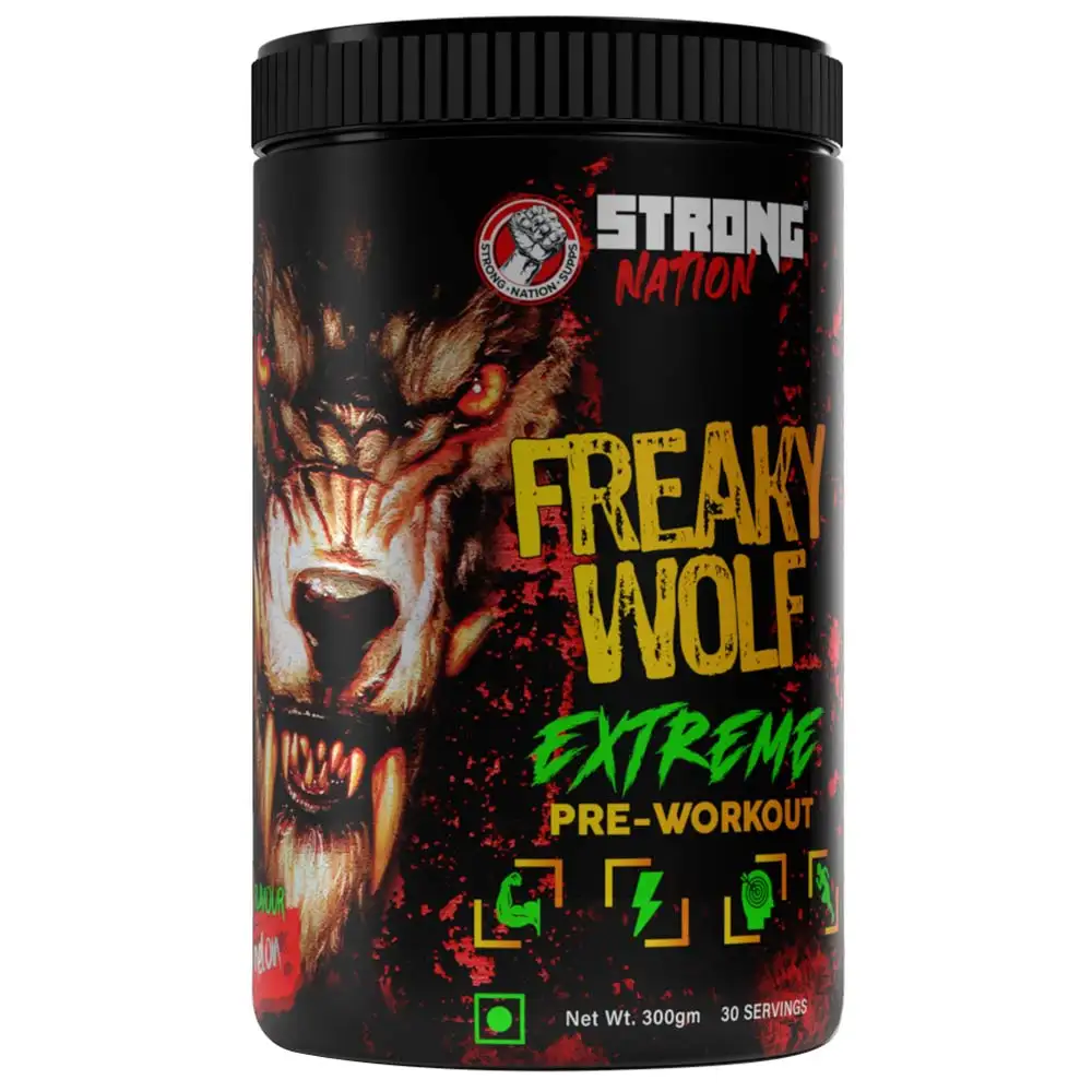 Strong Nation Supps Freaky Wolf Extreme Pre-Workout,  0.66 lb  Watermelon